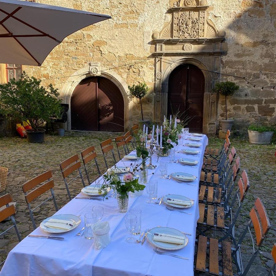 Urlaub Im Wasserschloss Irmelshausen Hochheim Buitenkant foto